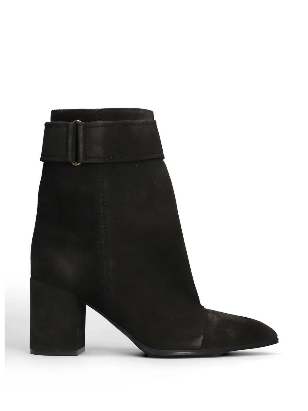 Lella Baldi 75mm pointed-toe suede ankle boots - Nero