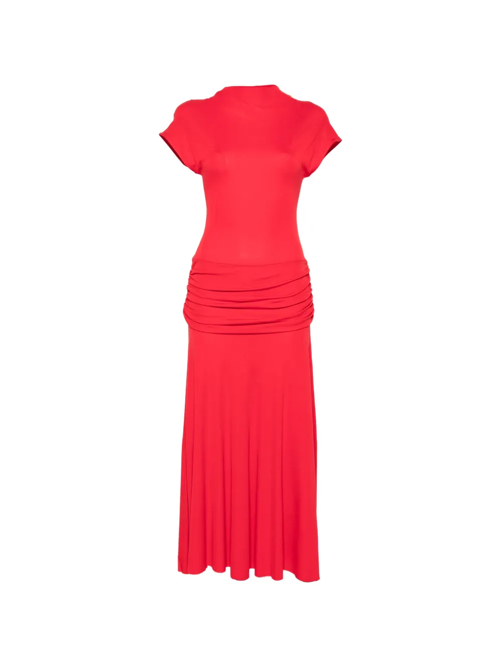 Semicouture draped-details dress - Rosso