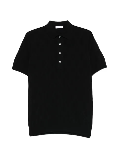 DIKTAT diamond-knit polo shirt