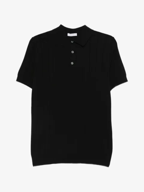 DIKTAT ribbed-knit polo shirt