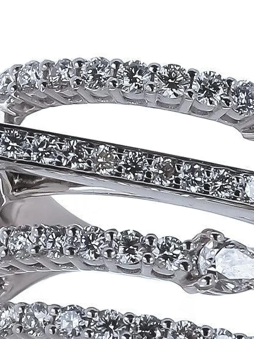  Yeprem Four Line Diamond Ring - Silver 