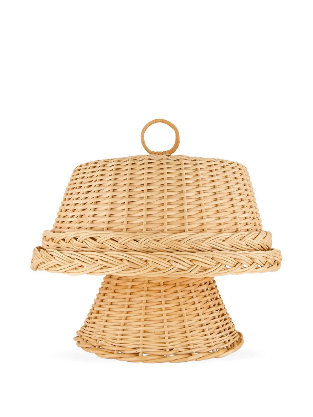 HOUSE OF CAPRICORN Victoria wicker handmade cloche - Nude
