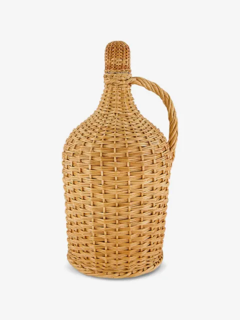 HOUSE OF CAPRICORN grande fiole en osier avec une bouteille en verre