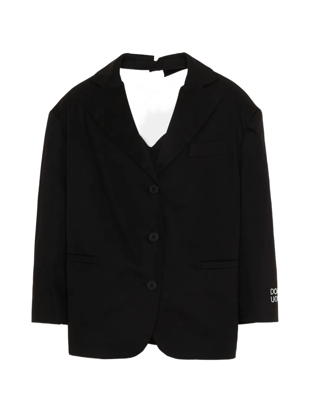 Douuod Kids Basul bow blazer - Nero