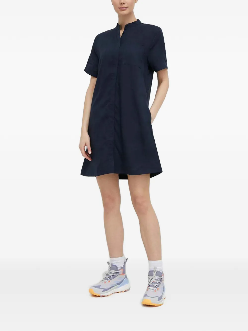 JACK WOLFSKIN Mini-blousejurk met borstzak Blauw