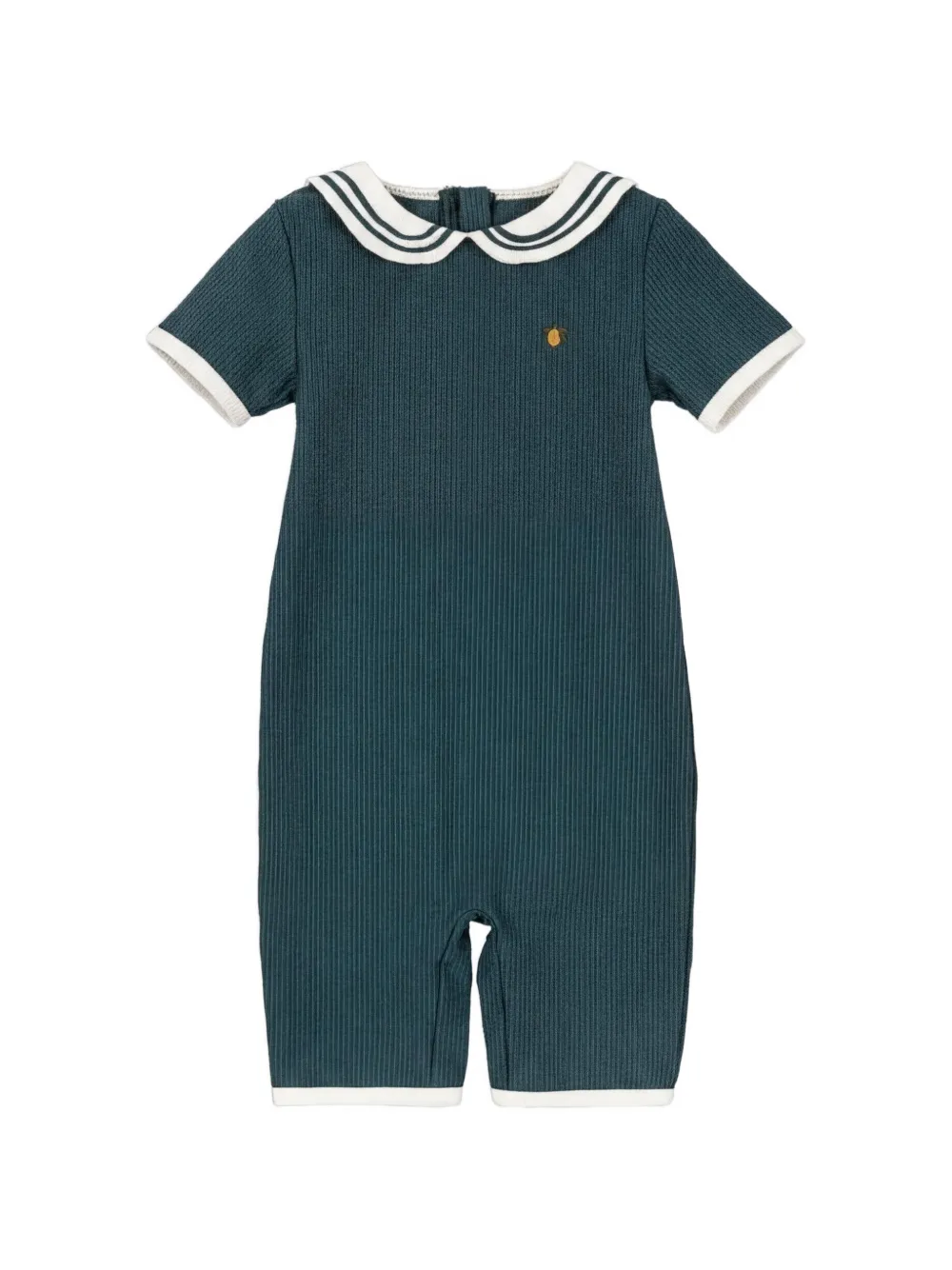 Konges Sløjd striped collared embroidered playsuit - Grün