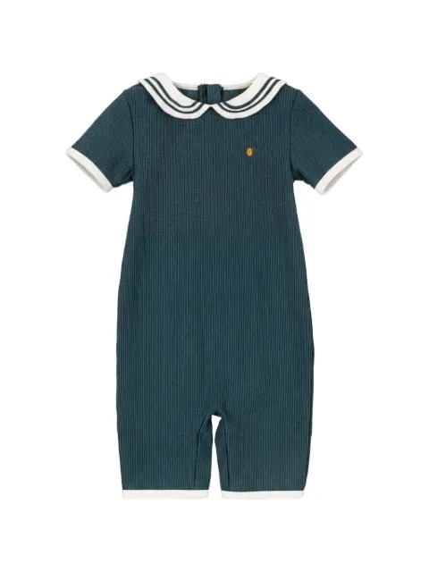 Konges Sløjd stribet playsuit med krave og broderi