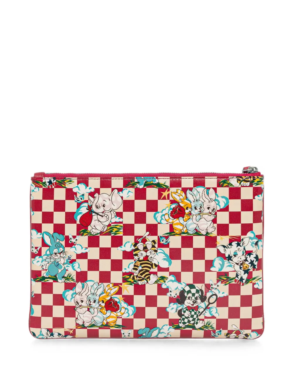 Kenzo Cartoon geruite buidel met dieren-print Rood