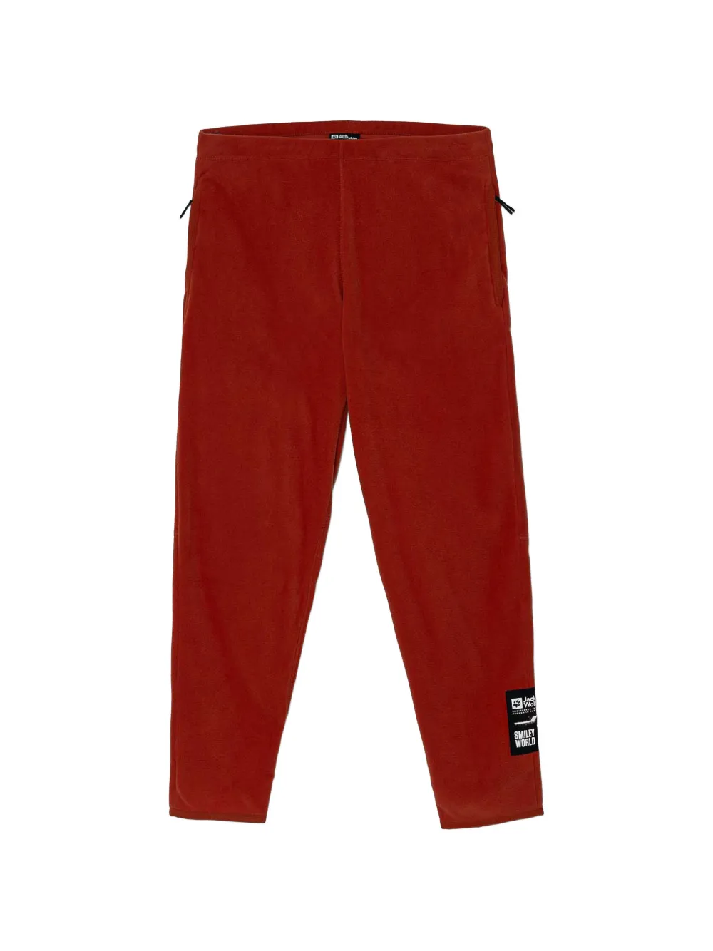 JACK WOLFSKIN logo-patch fleece trousers - Rosso