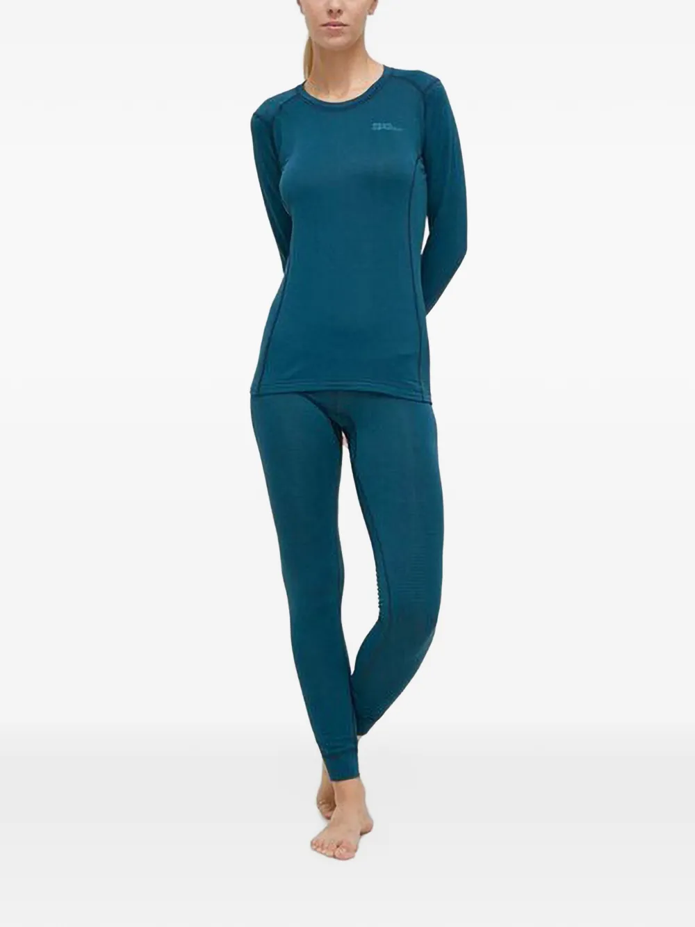 JACK WOLFSKIN logo-print leggings Blauw