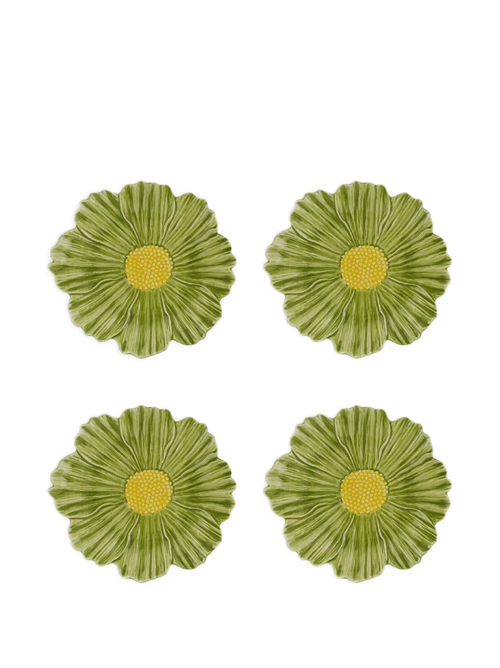 Bordallo Pinheiro Maria Flor dessert plates (set of four) - Verde