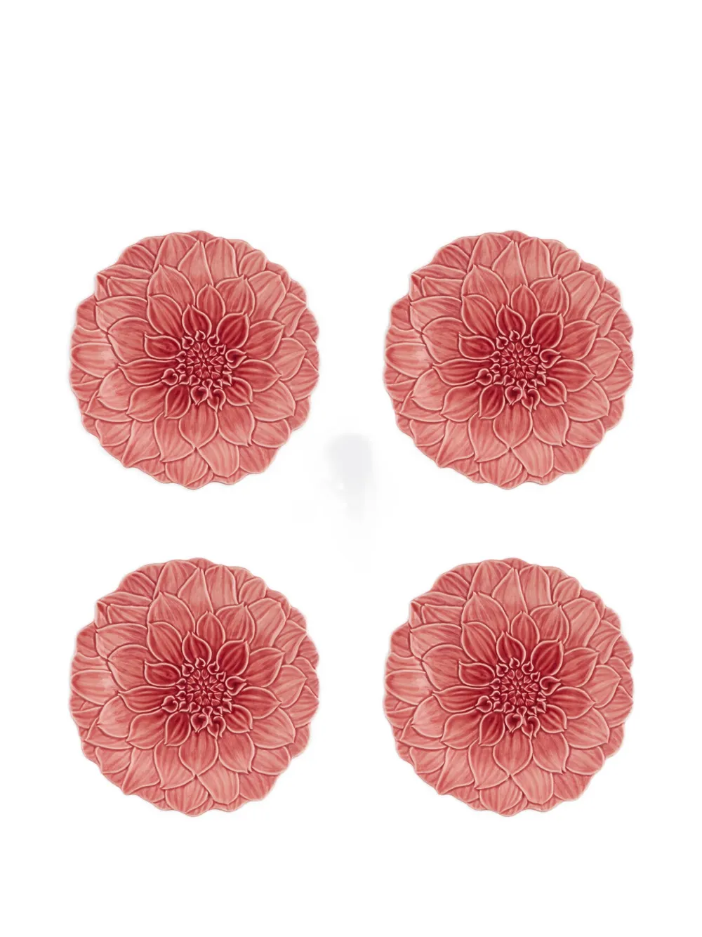 Bordallo Pinheiro Maria Flor dessert plate (set of four) - Rosa