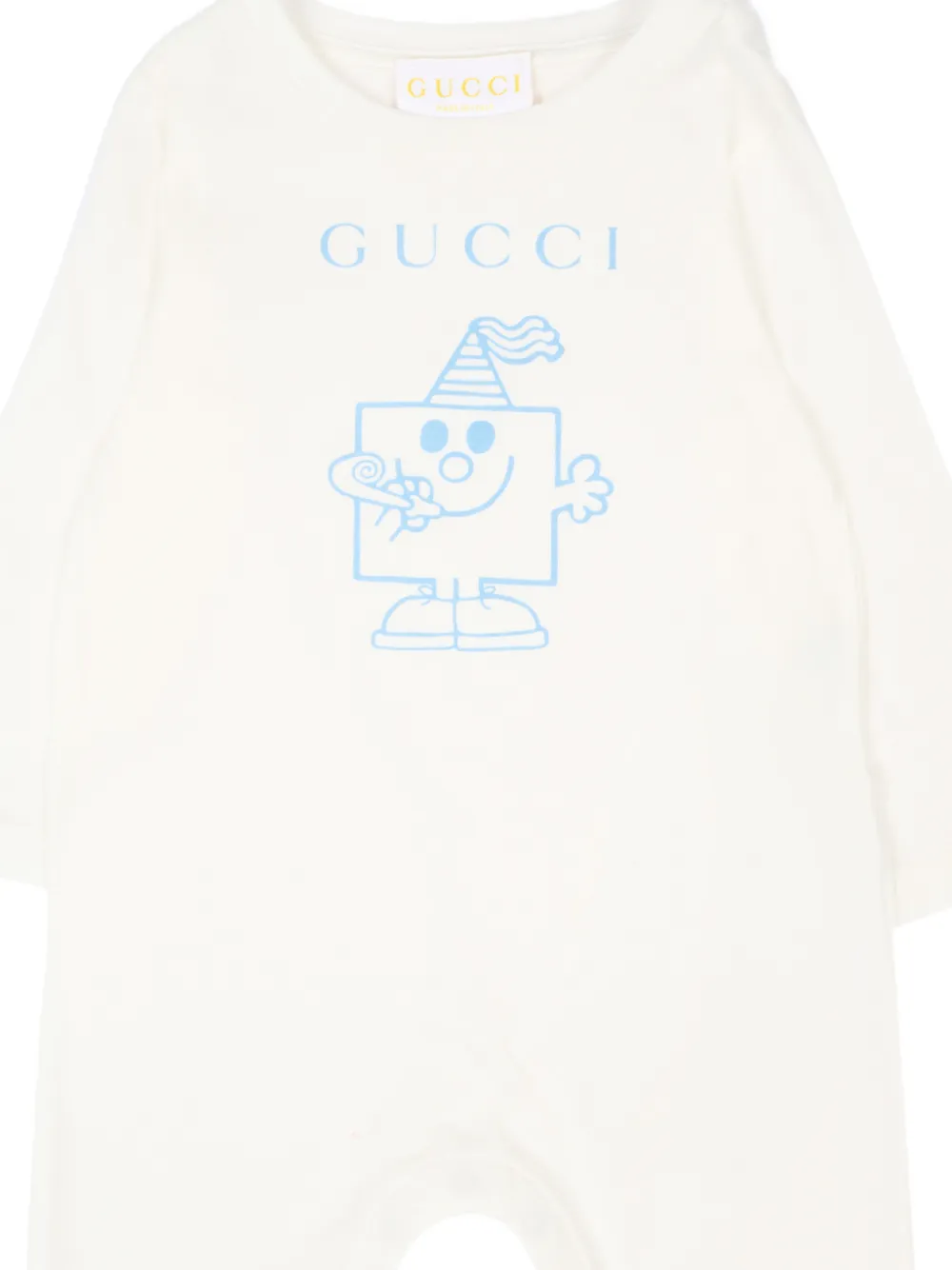 Gucci Kids Romper met logo en grafische print Wit