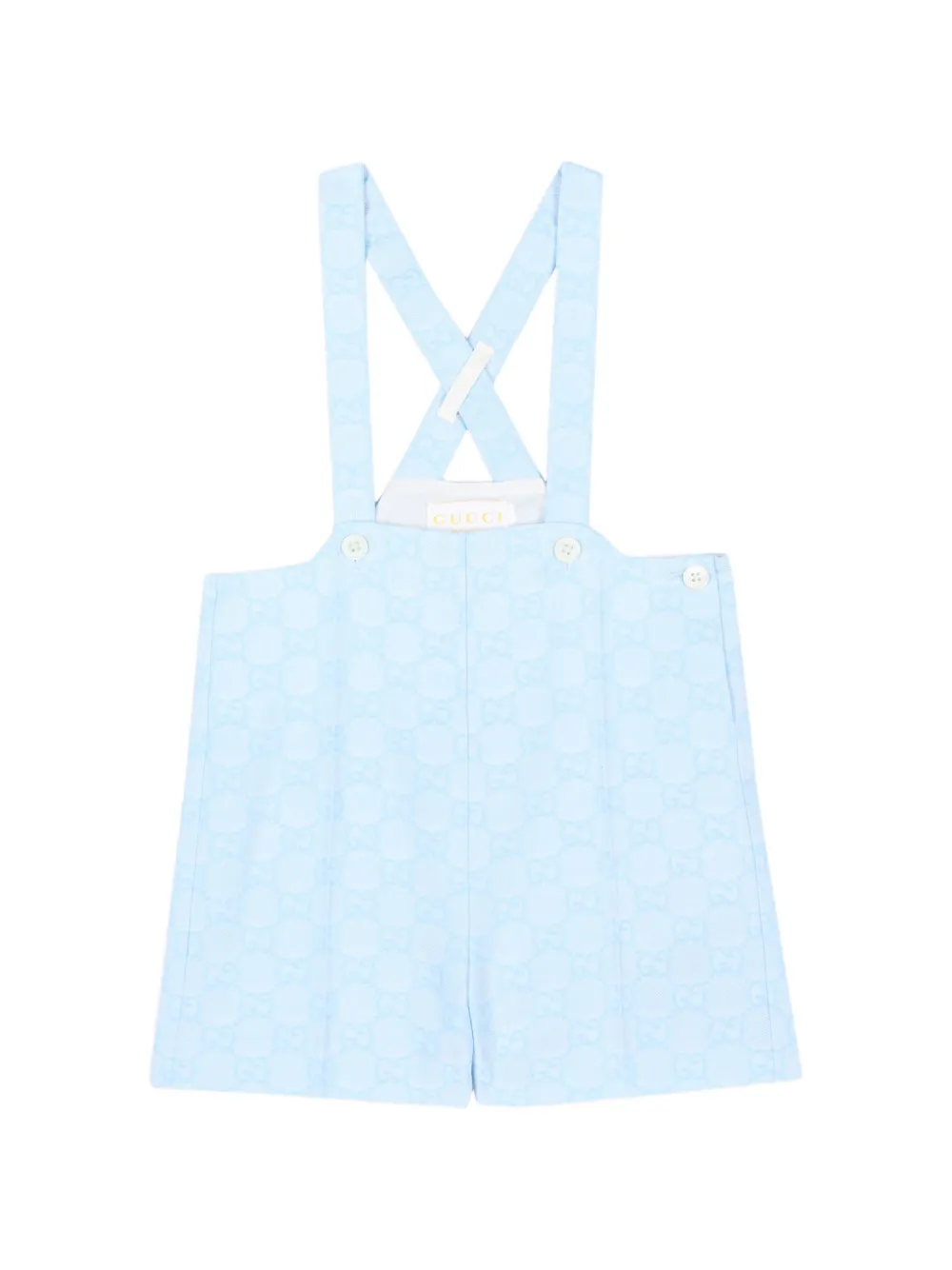  Gucci Kids Patterned Dungaree - Blue 