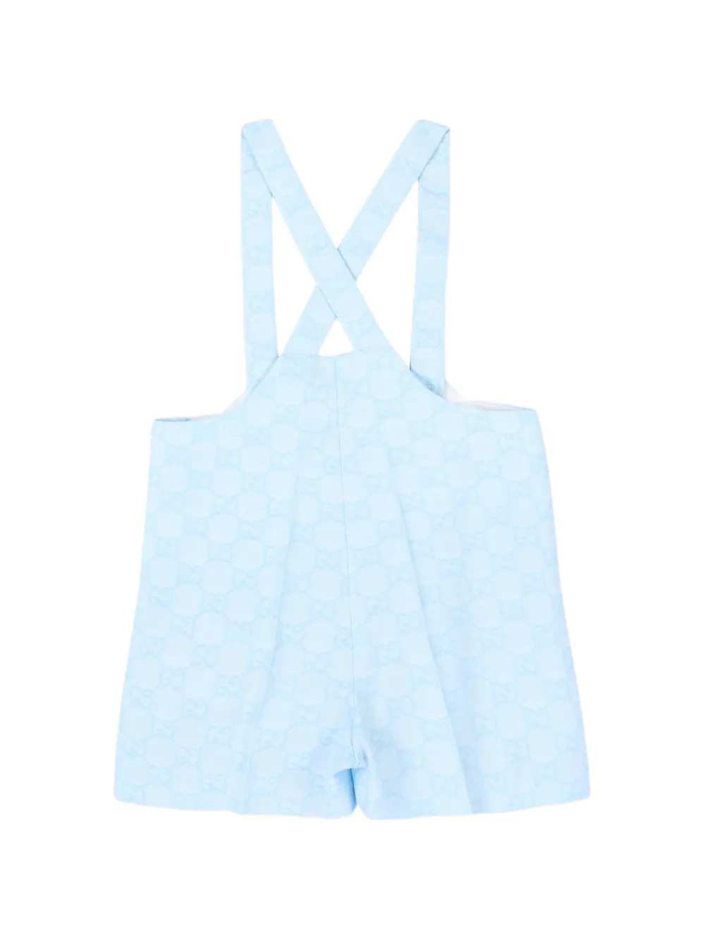 Gucci Kids patterned dungaree - Blau