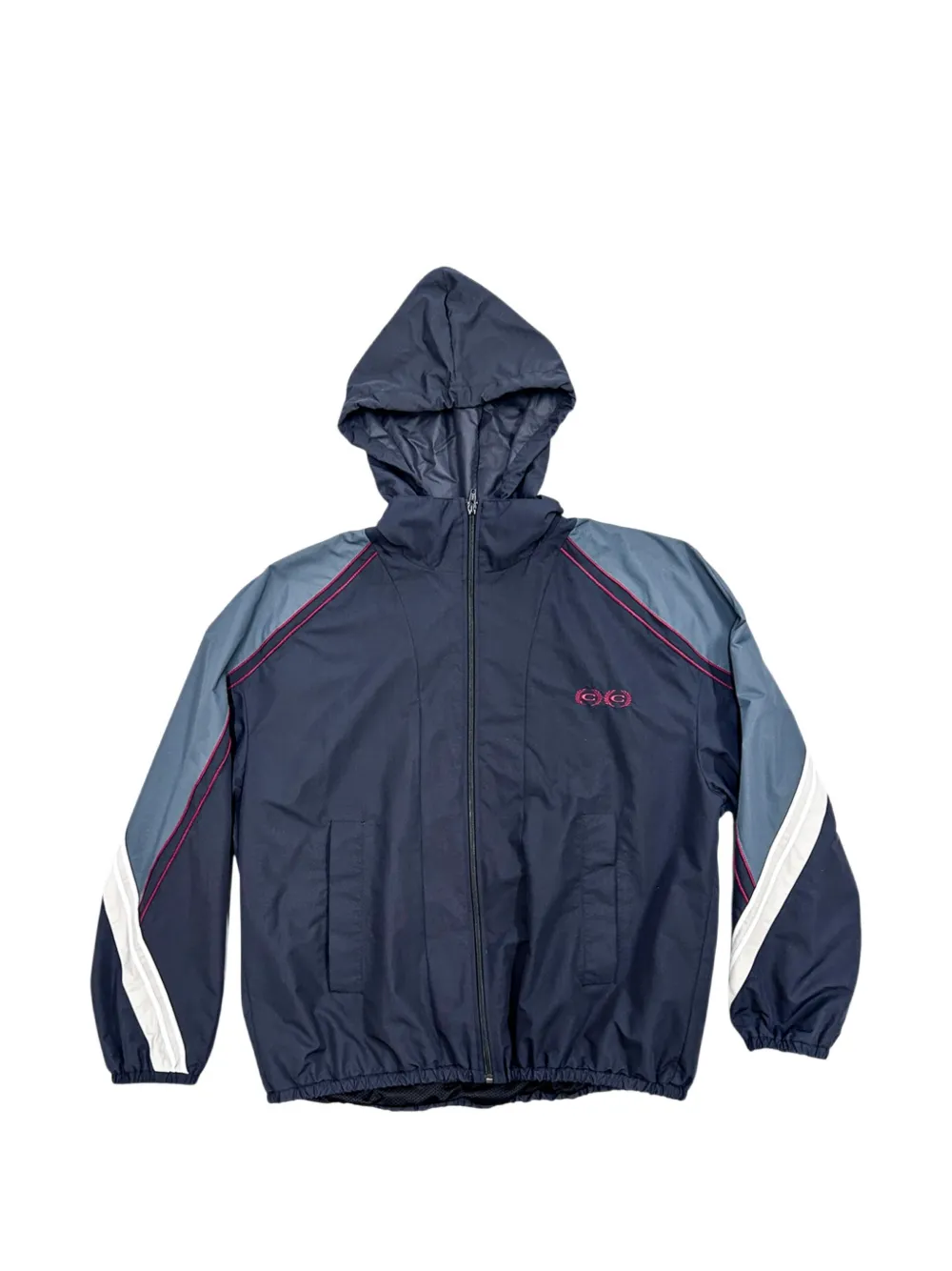  Commission Hooded Colour-block Jacket - Blue 