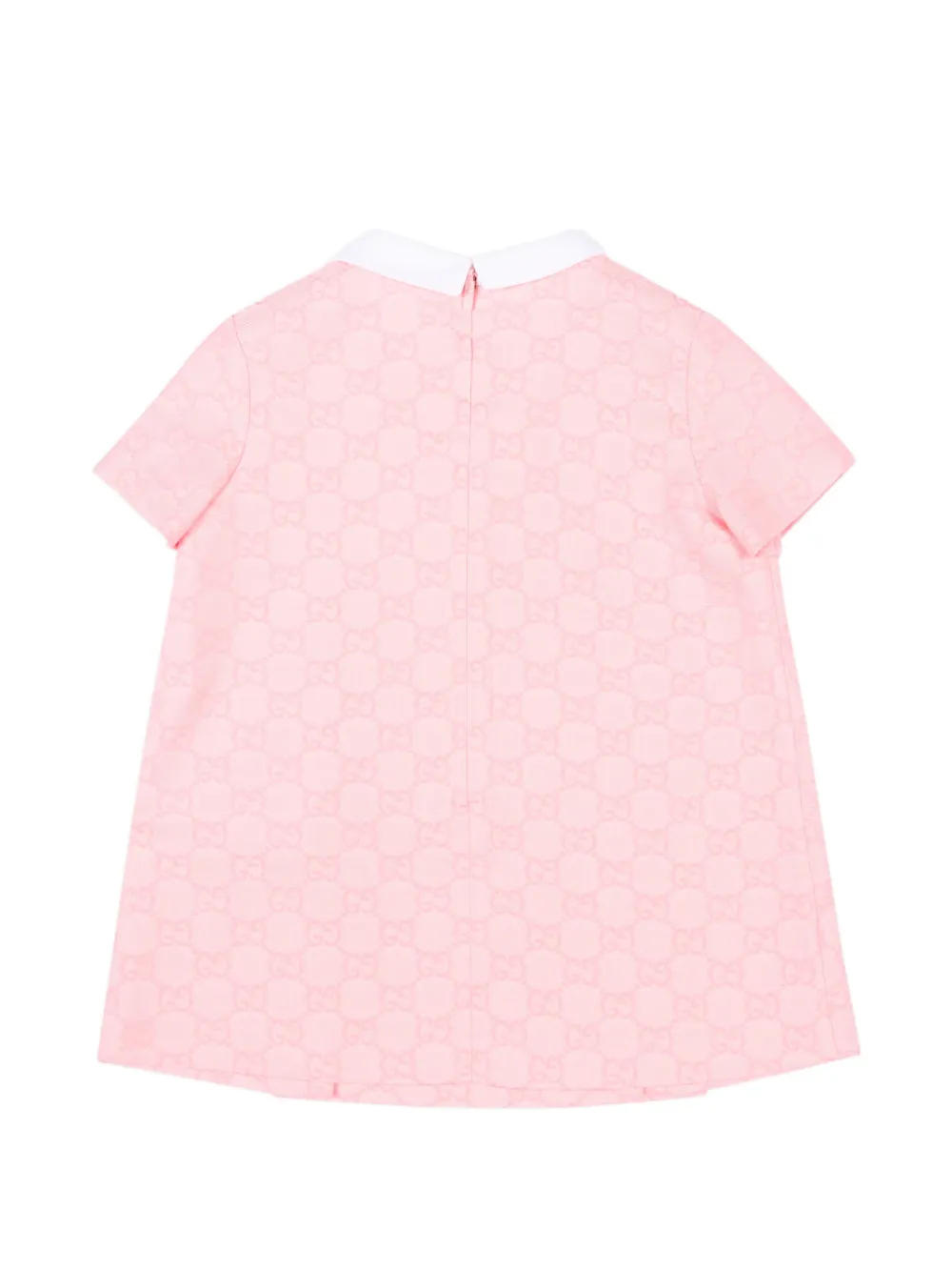 Gucci Kids Jurk met kraag en korte mouwen Roze