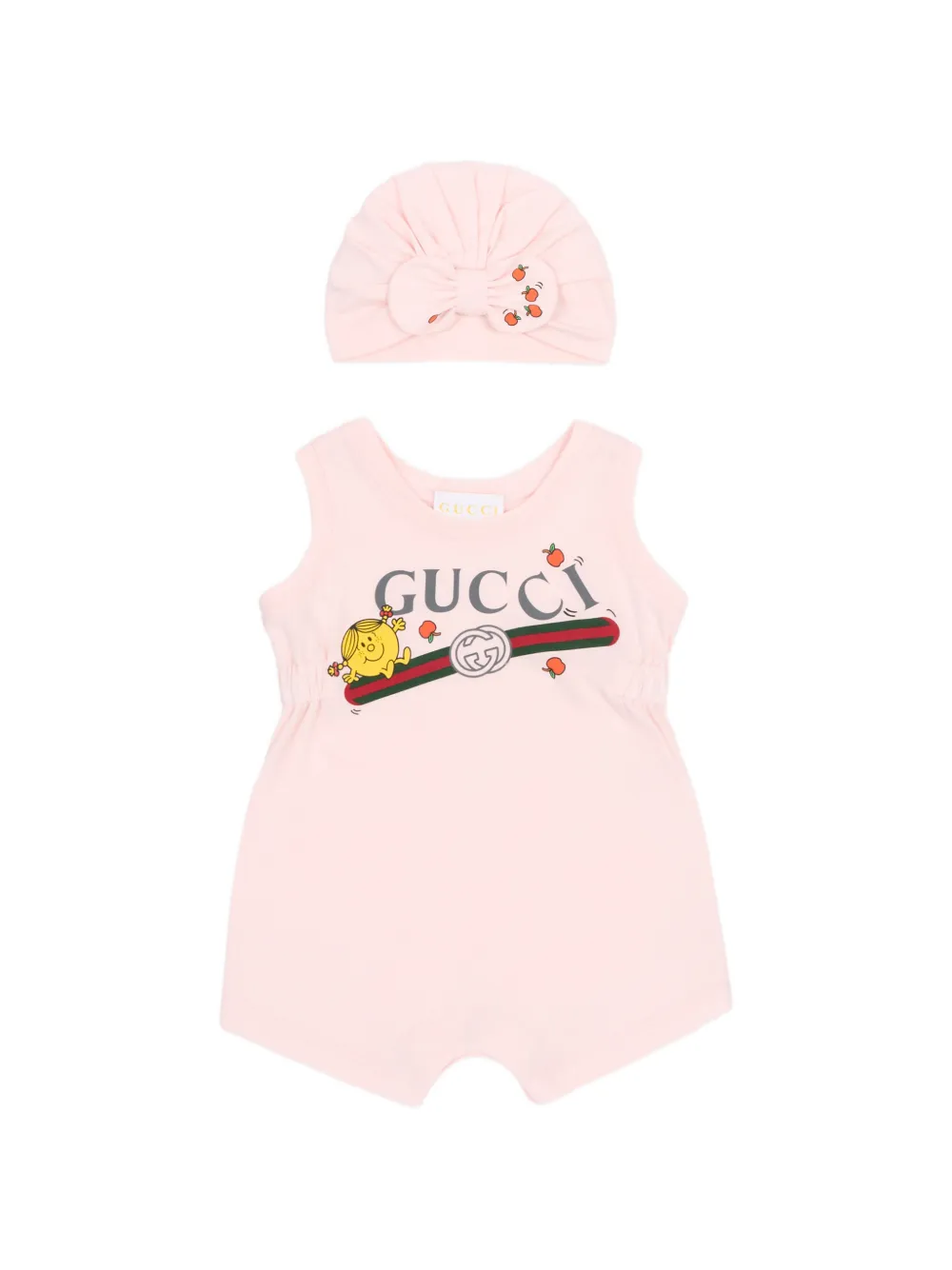 Gucci Kids logo graphic babygrow (set of two) - Rosa