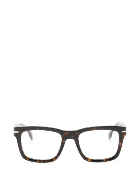BOSS Eckige Brille in Schildpattoptik
