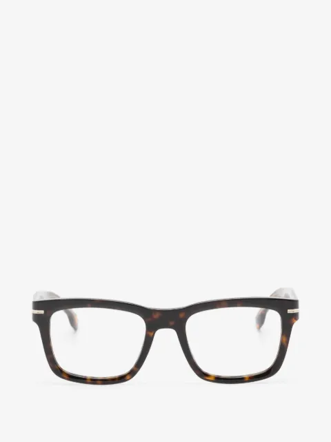 BOSS tortoiseshell-effect square-frame glasses