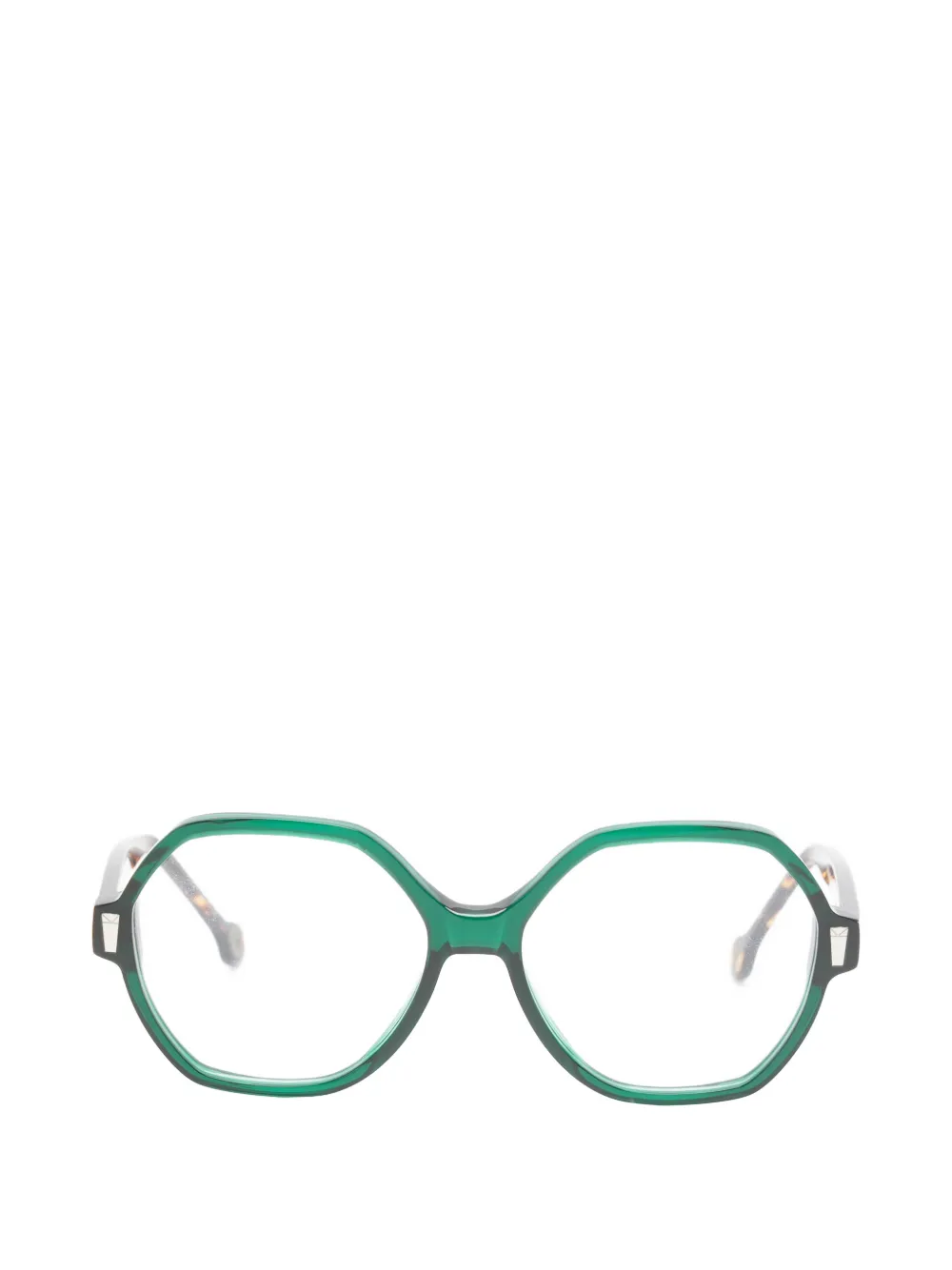KYme Egilda geometric-frame glasses - Verde