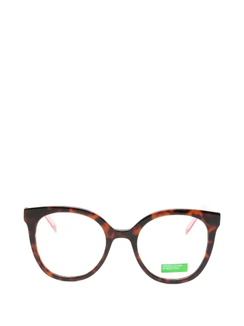 Benetton Adaline tortoiseshell-effect round-frame glasses