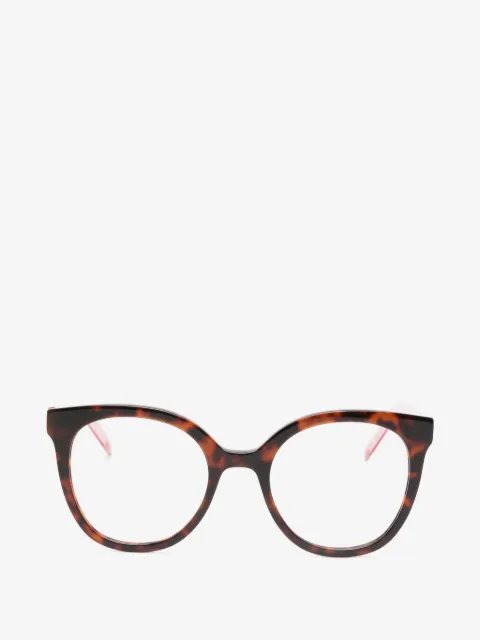 Benetton Adaline tortoiseshell-effect round-frame glasses
