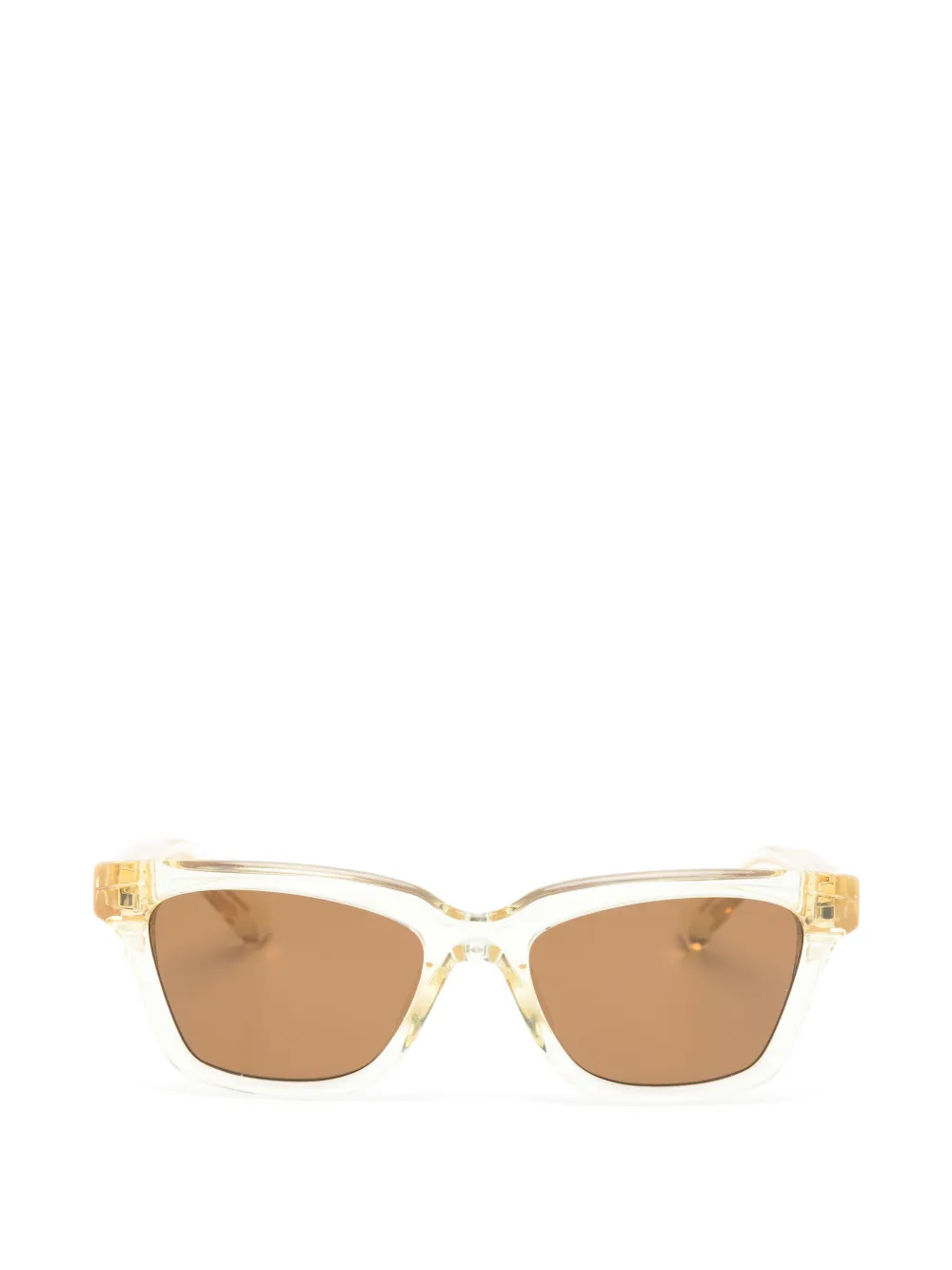 Jacquemus rectangle-frame sunglasses - Nude