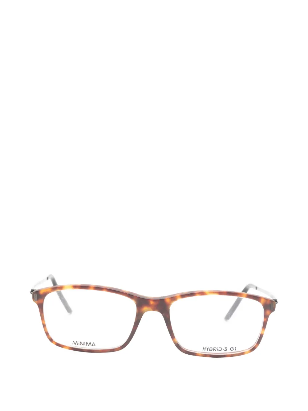 Minima tortoiseshell-effect Hybrid-3 glasses - Marrone