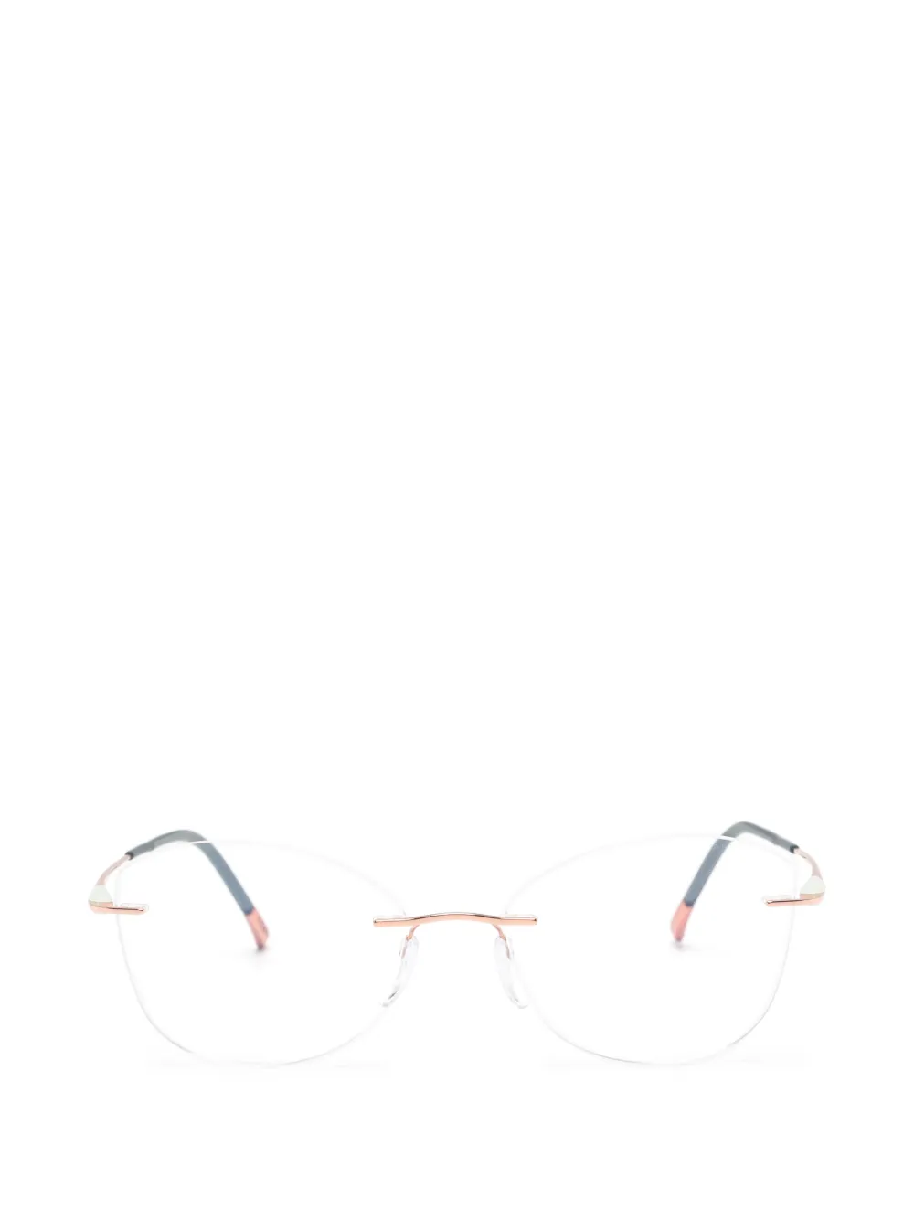 Silhouette rimless geometric-frame glasses - Rosa