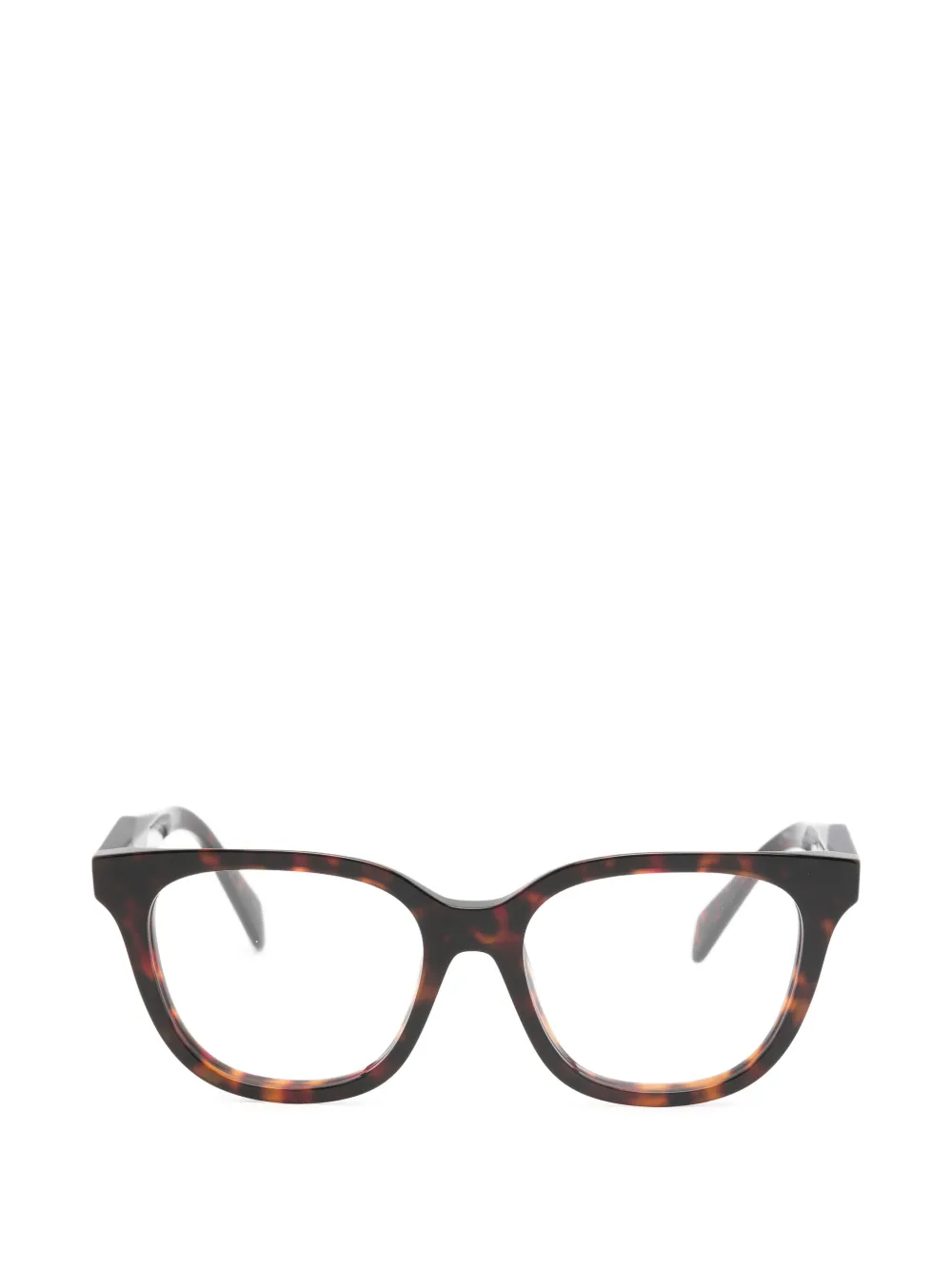 Prada Eyewear tortoiseshell-effect square-frame glasses - Marrone