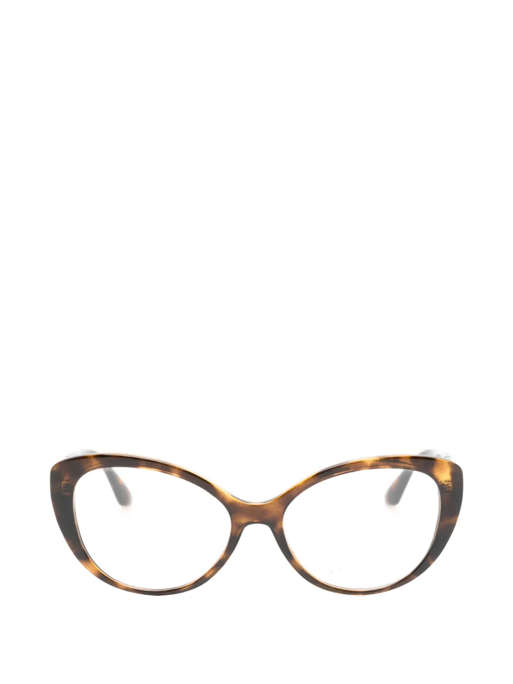 Armani Exchange tortoiseshell-effect cat-eye glasses - Braun