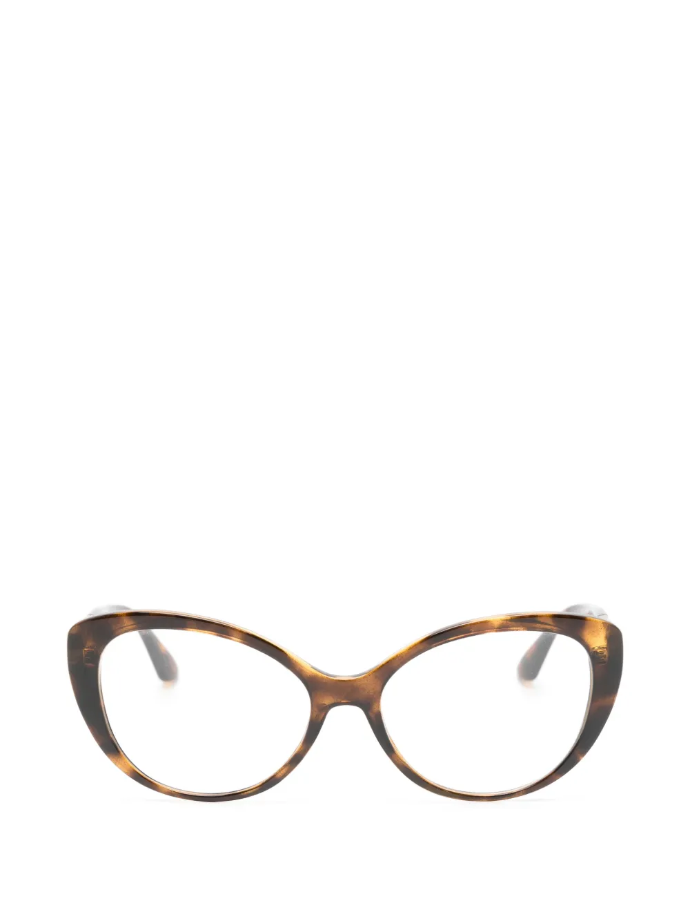 Armani Exchange tortoiseshell-effect cat-eye glasses - Braun