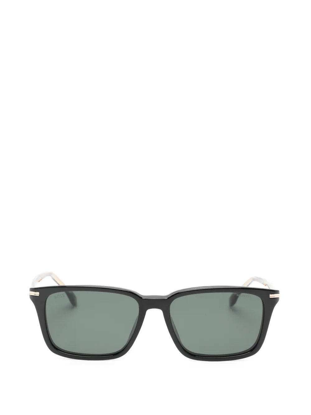 BOSS rectangle-frame clip-on glasses - Nero