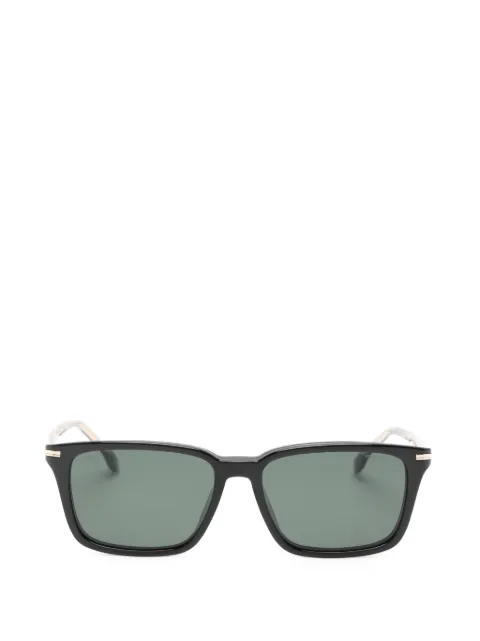 BOSS rectangle-frame clip-on glasses