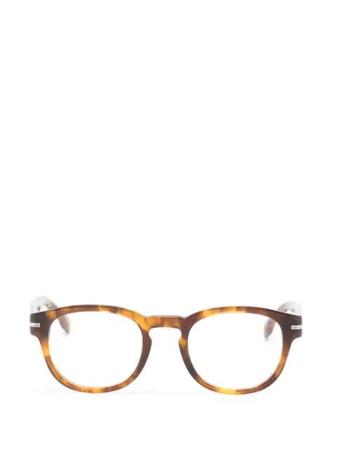 BOSS tortoiseshell-effect round-frame glasses