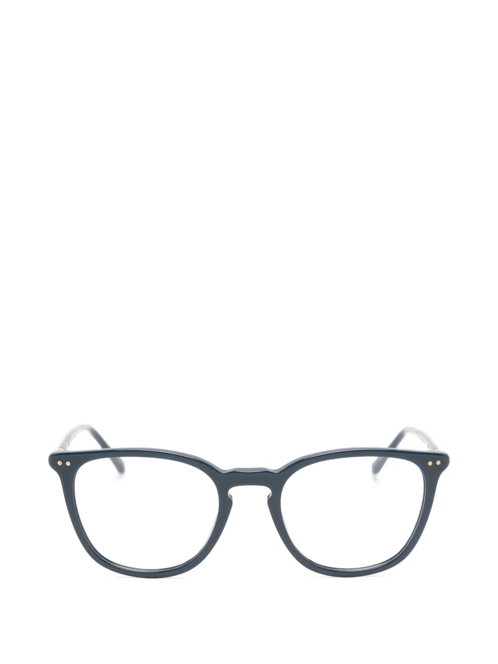 Polo Ralph Lauren striped-trim square-frame glasses - Blau