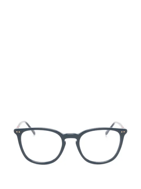 Polo Ralph Lauren striped-trim square-frame glasses