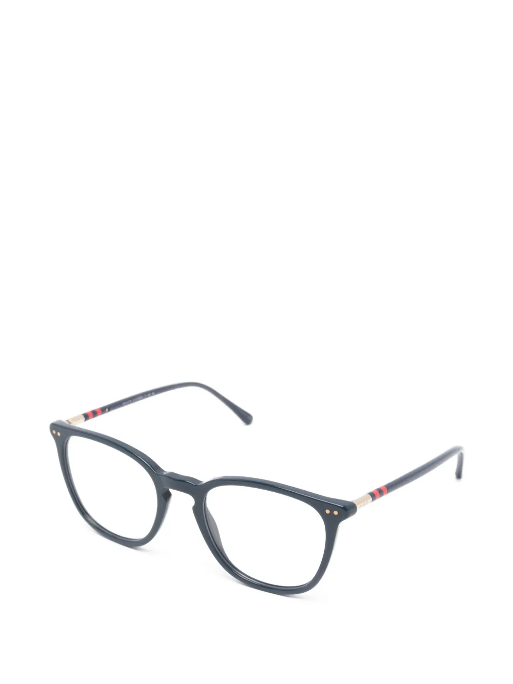 POLO RALPH LAUREN EYEWEAR Bril met gestreept montuur en vierkant montuur Blauw