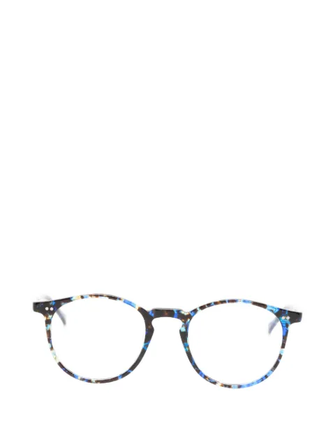 CHARLES STONE tortoiseshell-effect round-frame glasses