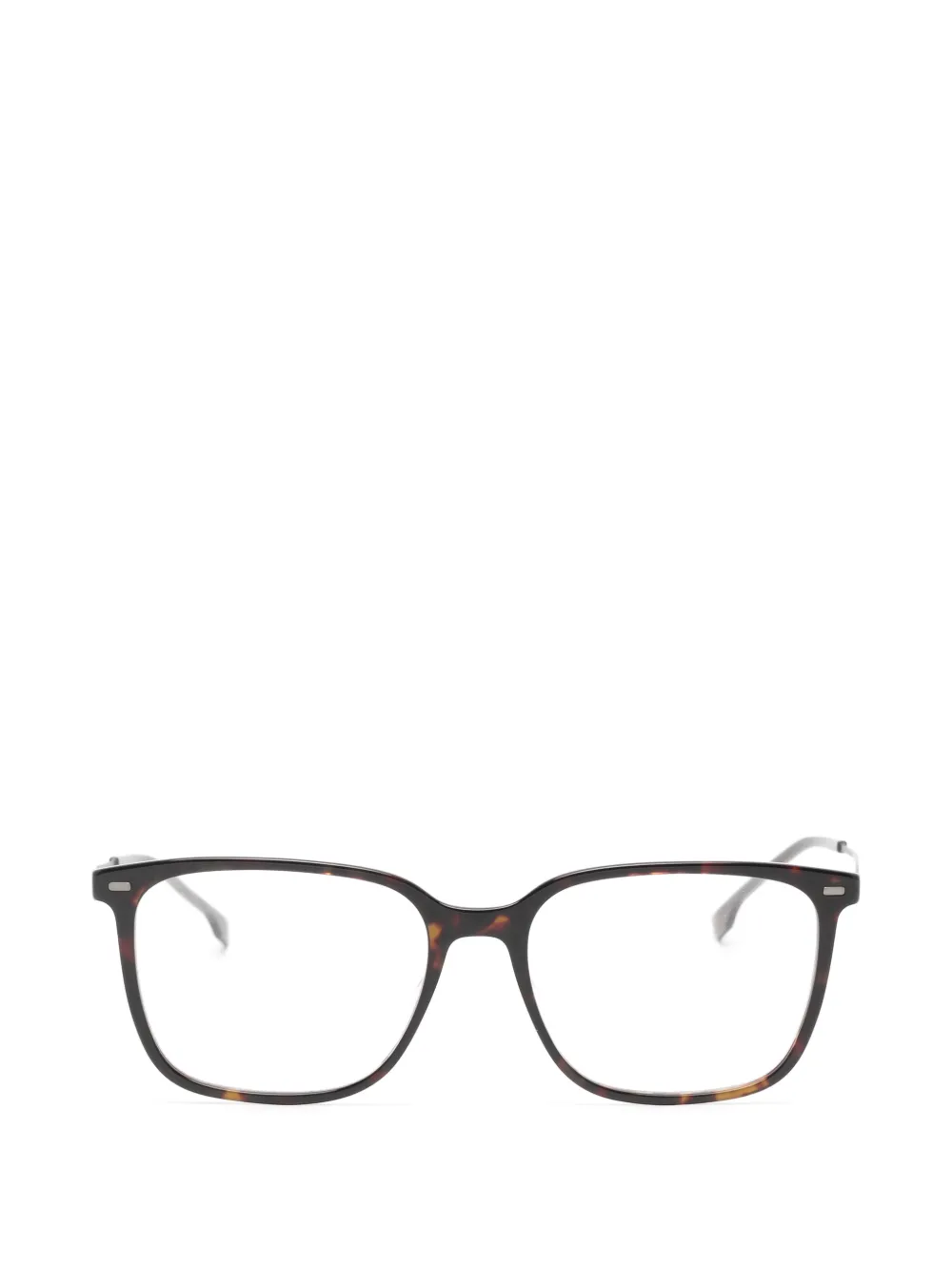 BOSS tortoiseshell-effect square-frame glasses | Braun | Image 1