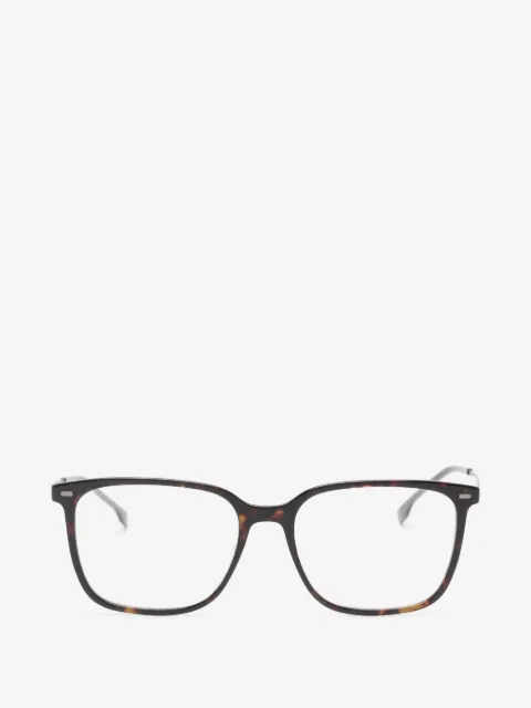 BOSS tortoiseshell-effect square-frame glasses