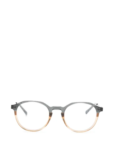 CHARLES STONE two-tone geometric-frame glasses