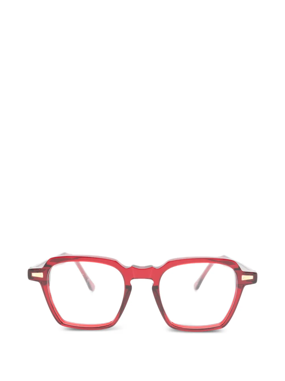 KYme Elijah geometric-frame glasses - Rosso