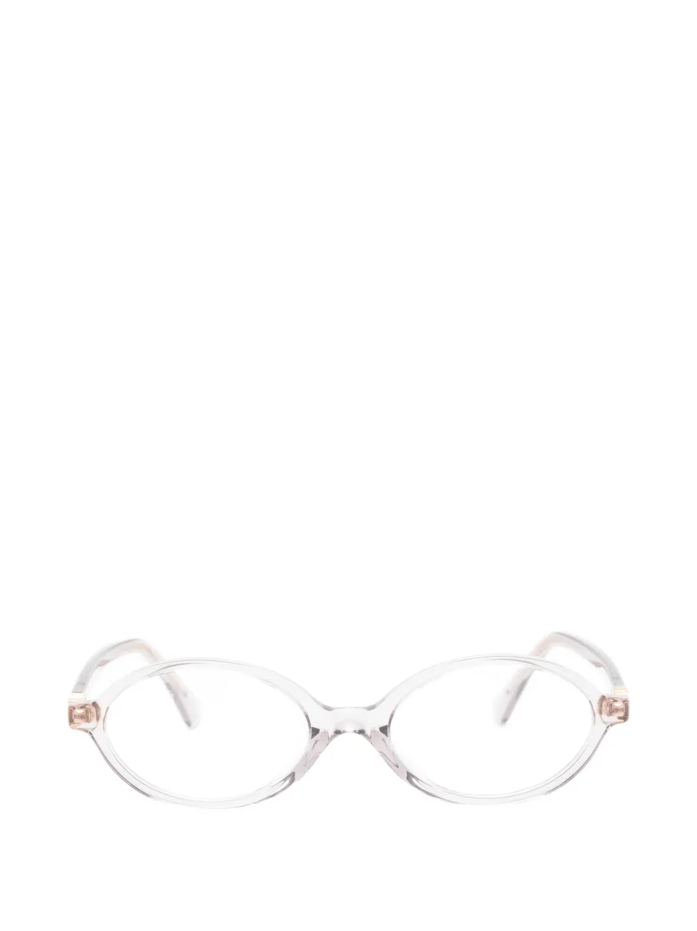 Miu Miu Oval-frame Glasses In Gray
