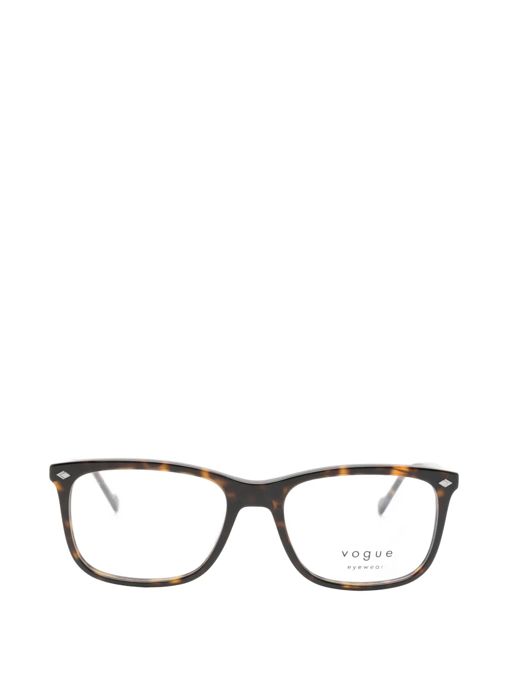 Vogue Eyewear tortoiseshell-effect rectangle-frame glasses - Braun