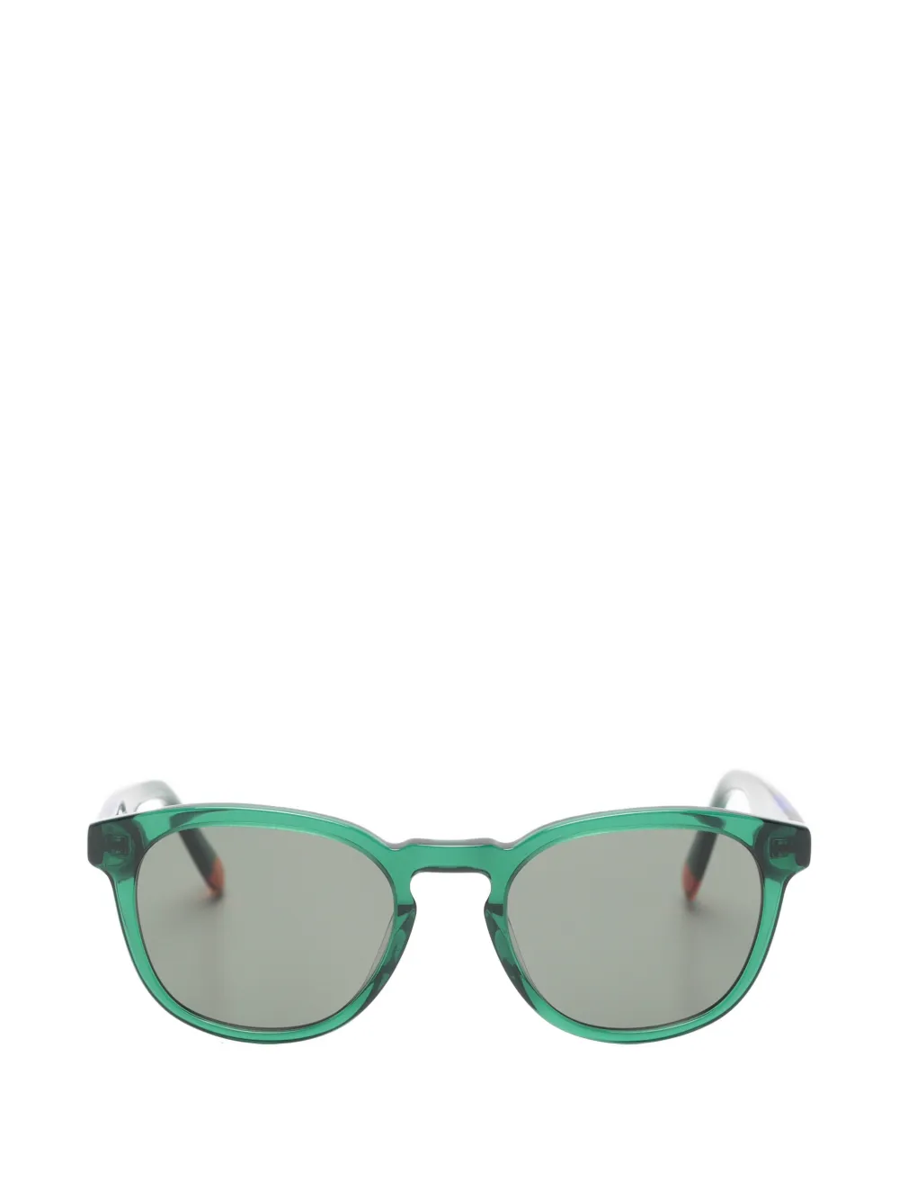 Benetton Round-frame Sunglasses In Green