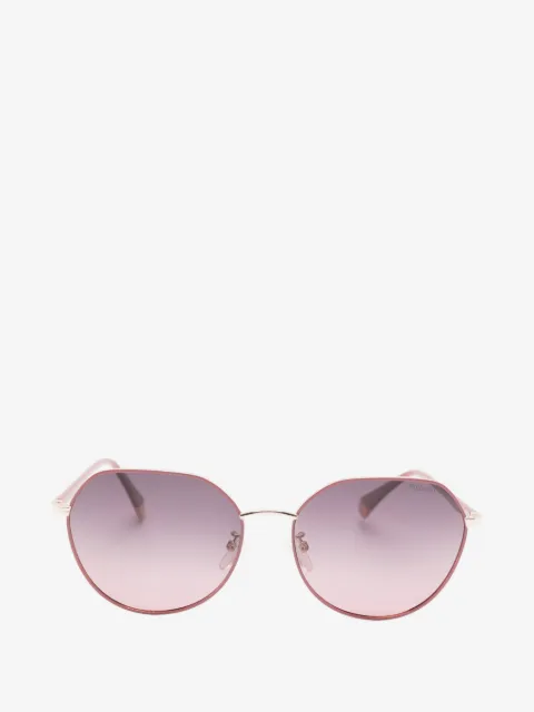 Polaroid geometric-frame gradient-lens sunglasses