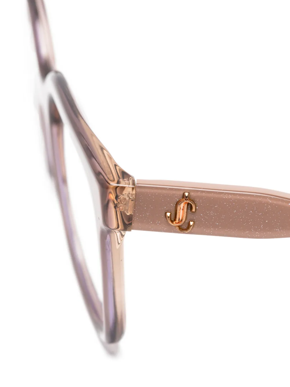 Jimmy Choo Eyewear JC bril met vierkant montuur met logoplakkaat Bruin