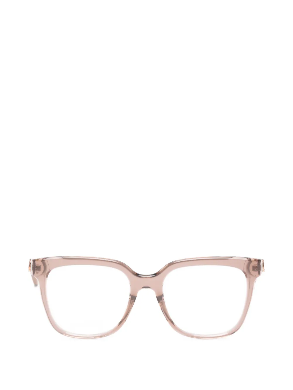Jimmy Choo Eyewear JC logo-plaque square-frame glasses - Marrone